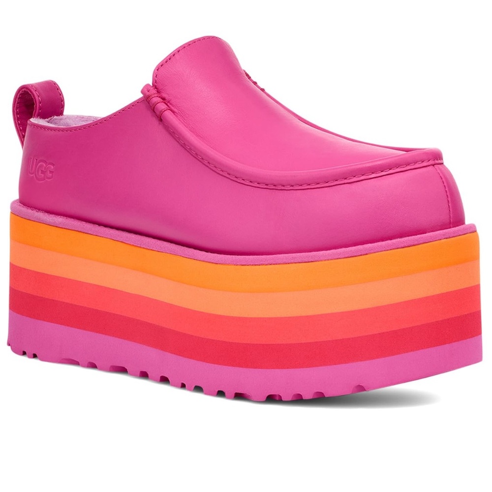 ❤️🧡🩷 UGG URSEEN PLATFORM SLIPPER RASPBERRY 🧡🩷❤️ - Picture 1 of 4